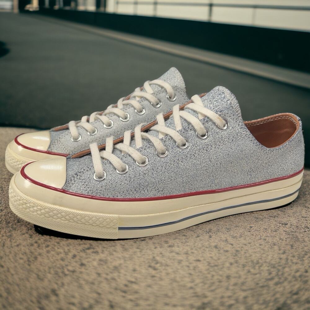 Converse Chuck Taylor 70 OX Mens 8.5 Womens 10.5 Cracked Leather Blue RARE!